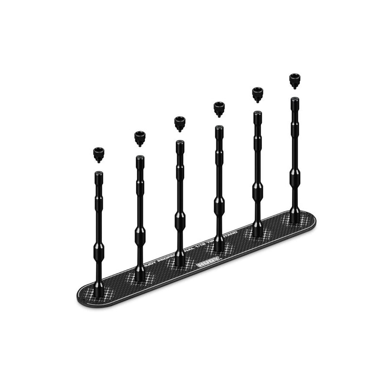 HUDY CARBON TIRE STAND 6X + HARD CASE - 1 / 12 PAN CAR & 1 / 12 GT