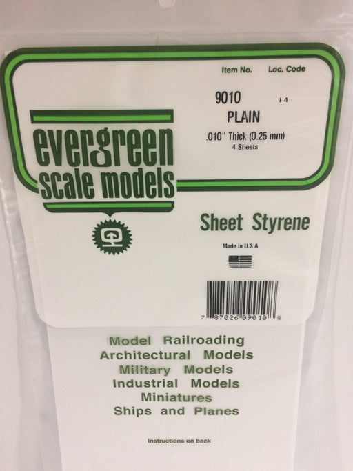 Evergreen White Styrene Sheets