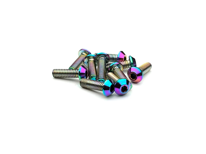 Sortafast Titanium Screws - Button Head - Oil Slick - 10pk (M2.5)