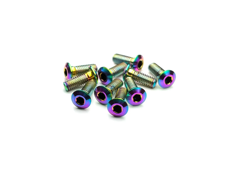 Sortafast Titanium Screws - Lowrider Low-Profile Button Head - Oil Slick - 10pk (M3)