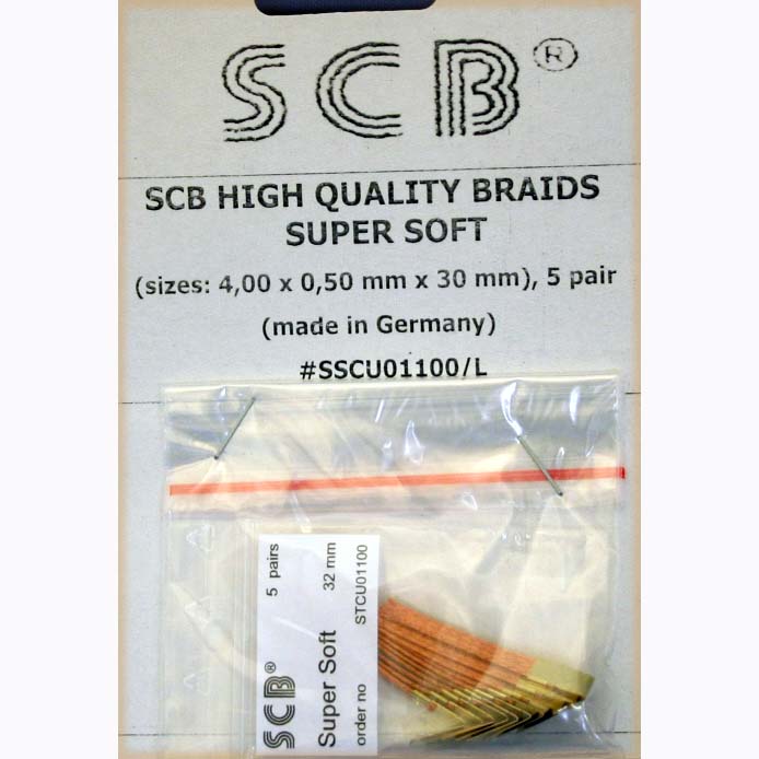 SCB SUPER SOFT BRAID 4.0MM X .50 THICK (1 pair)