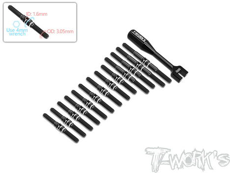 Titanium Black Coating Turnbuckle Set ( For Awesomatix A800R )