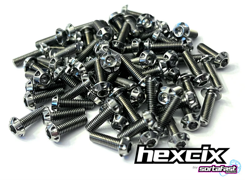 Sortafast Hexcix Titanium Screws - Motor Screws - 2pk (Metric)