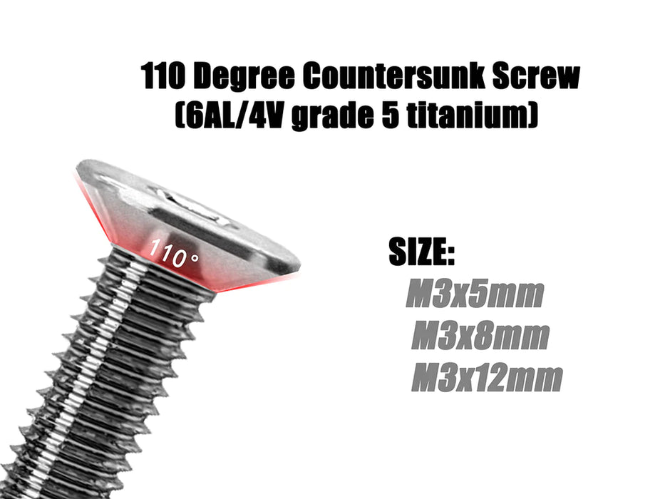 TSS-10DC 3mm x 5/8/12mm 110 Degree Countersunk Screw