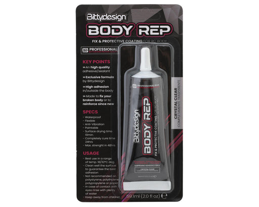 Bittydesign Body Rep' Fix & Protective Coating Adhesive/Sealant (Crystal Clear) (59.1ml)