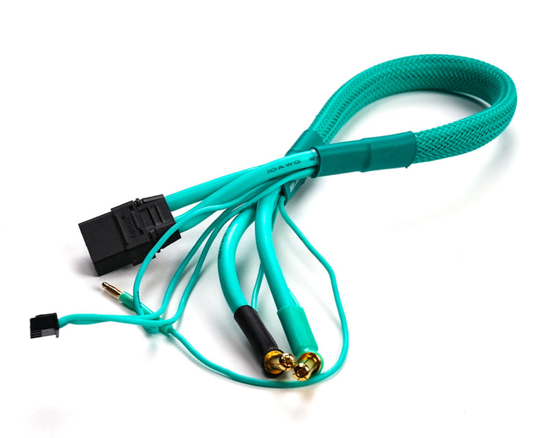 Cayote Power 2S LiPo XT90 Charge Lead (Female XT90 to 5mm Bullets) (450mm) w/3-Pin JST-XH Balance Plug (Aurora Green)