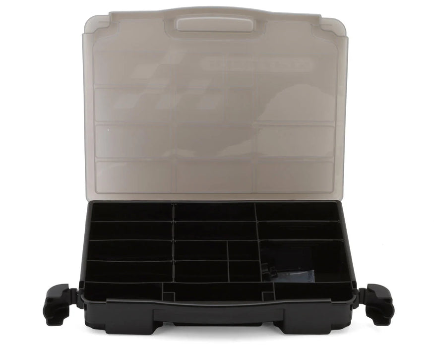 JConcepts Parts Storage Box (Black/Smoke Grey) (14.5x11x2.37")