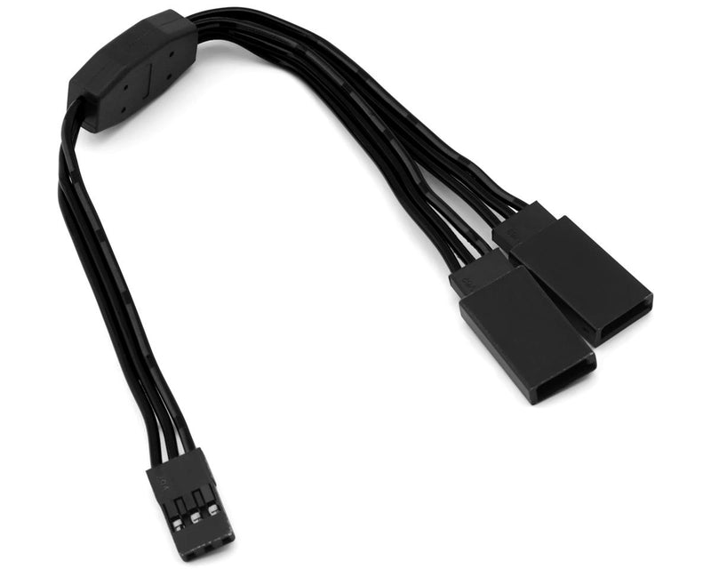 Yeah Racing 60-Core Y-Harness Servo Extension Lead (Black) (150mm)