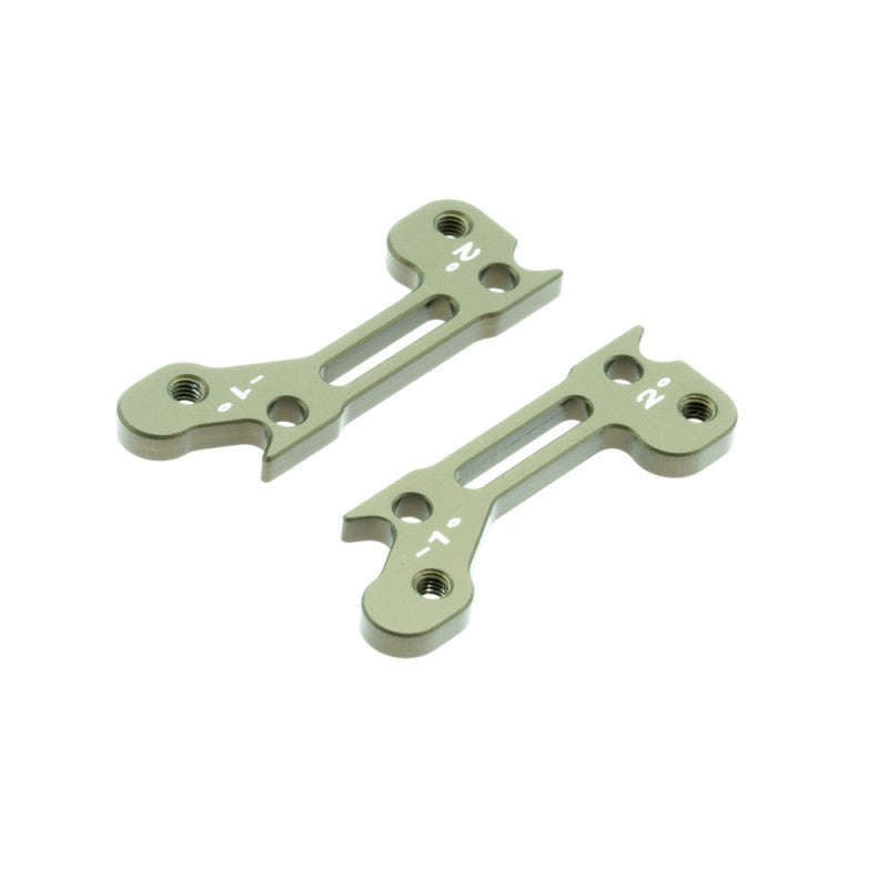 7075.it T6 3mm 2 x Upper Arm Bracket Hard Anodized 2° -1°