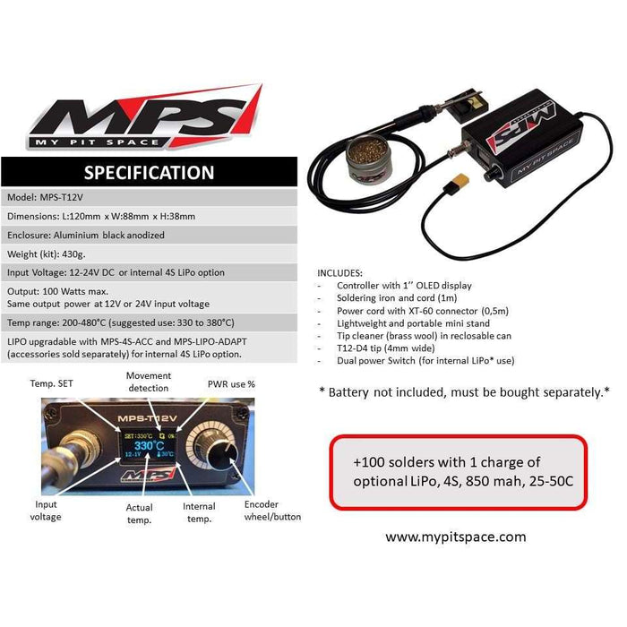 All New MPS MPS-T12V Soldering Iron kit