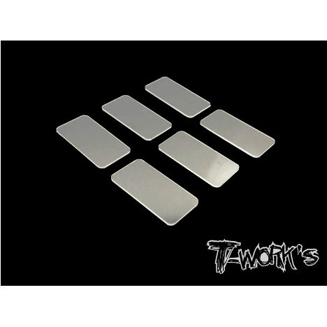 TWorks 1/10 EP Lexan Side Wing Dam.  40x20mm.  6pcs