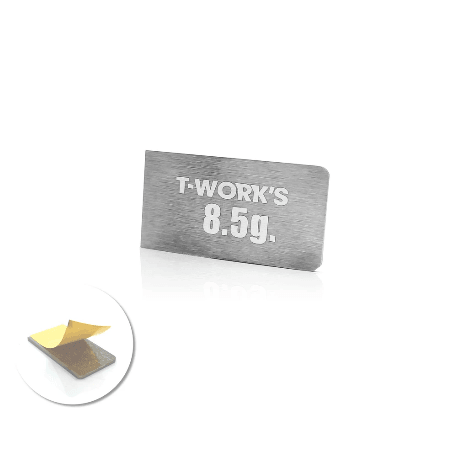 Tworks Tungsten Plate with adhesive backing.