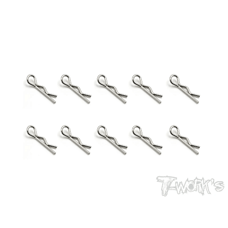 TWorks Bent Body Clips (Silver 10pcs)