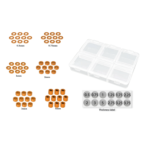 Tworks Alumn 3mm Shim Set