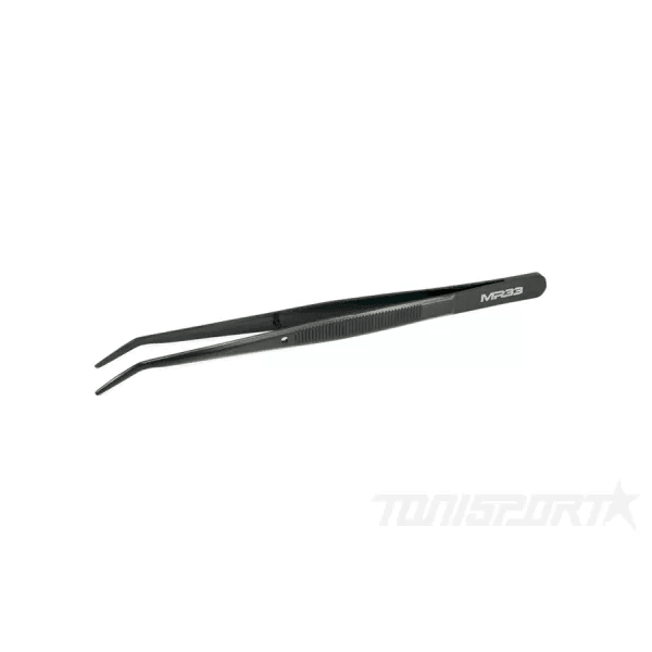 MR33 Curved Tweezers- Black