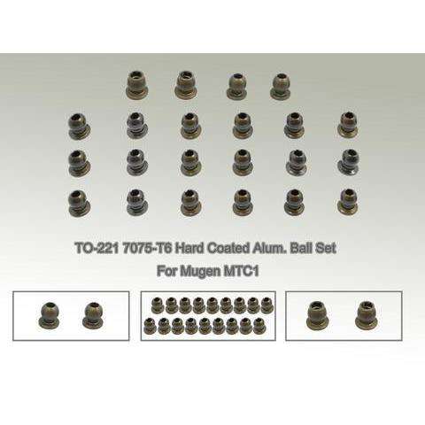 TWorks 7075-T6 Hard Coated Alumn Ball Set for Mugen MTC1