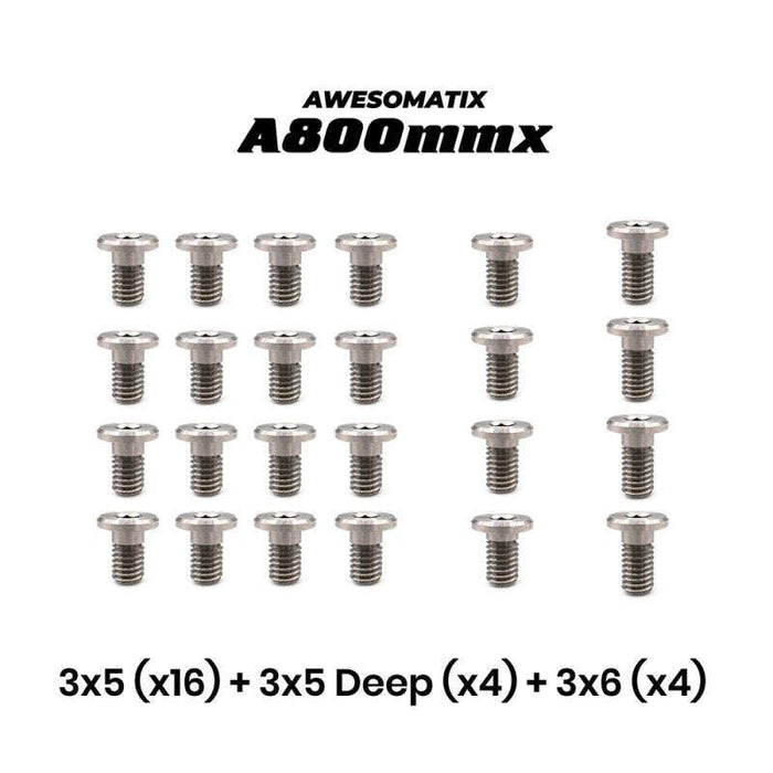 OfficinaRC UFS Full Titanium Top side screw kit.  (24pcs) for AMX
